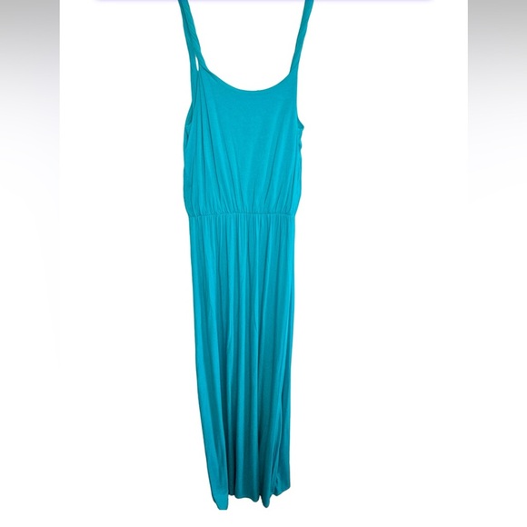 LOFT Turquoise Sleeveless Maxi Dress - Picture 2 of 14